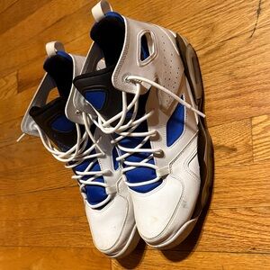 Jordan White and Blue Athletic Shoes